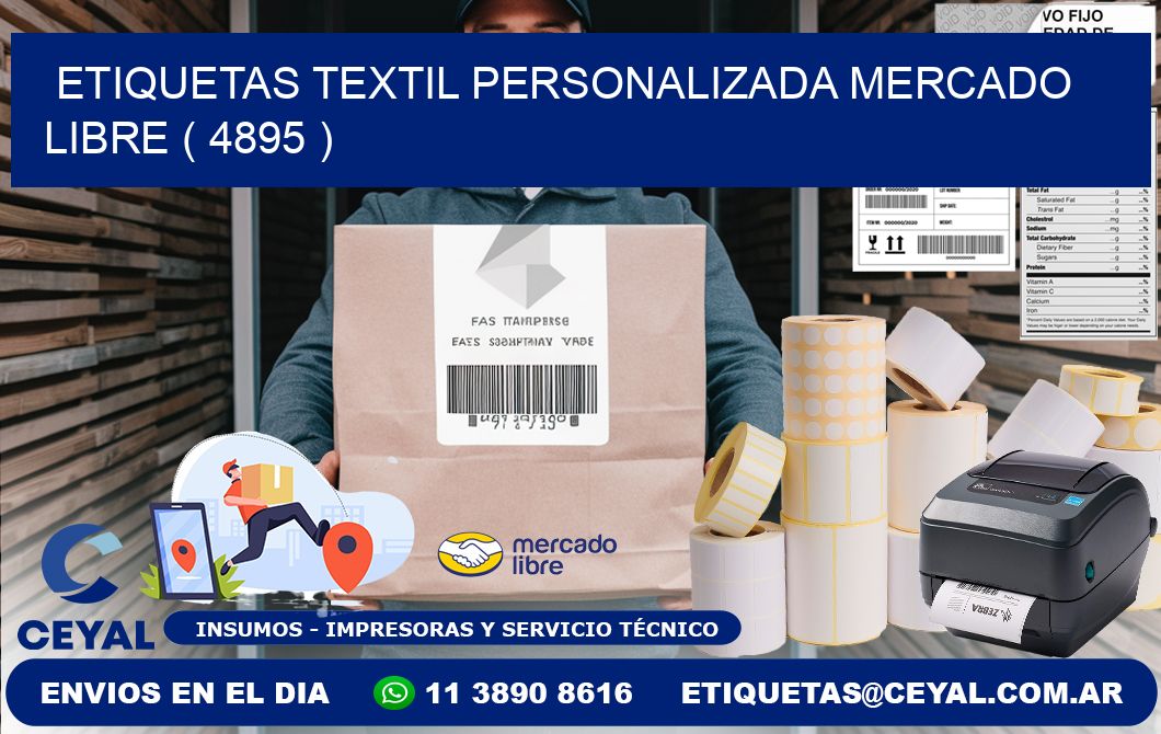 ETIQUETAS TEXTIL PERSONALIZADA MERCADO LIBRE ( 4895 )
