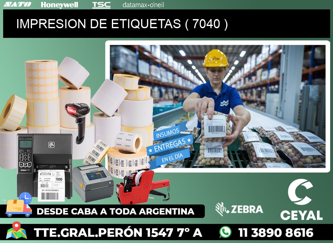 IMPRESION DE ETIQUETAS ( 7040 )