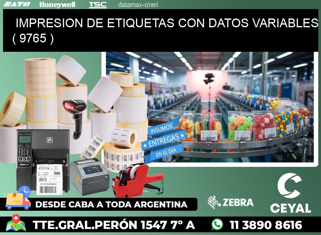 IMPRESION DE ETIQUETAS CON DATOS VARIABLES ( 9765 )