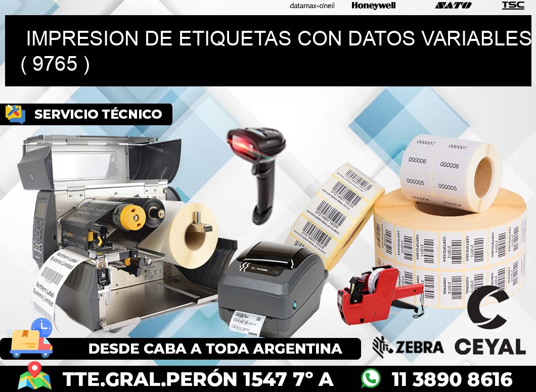 IMPRESION DE ETIQUETAS CON DATOS VARIABLES ( 9765 )