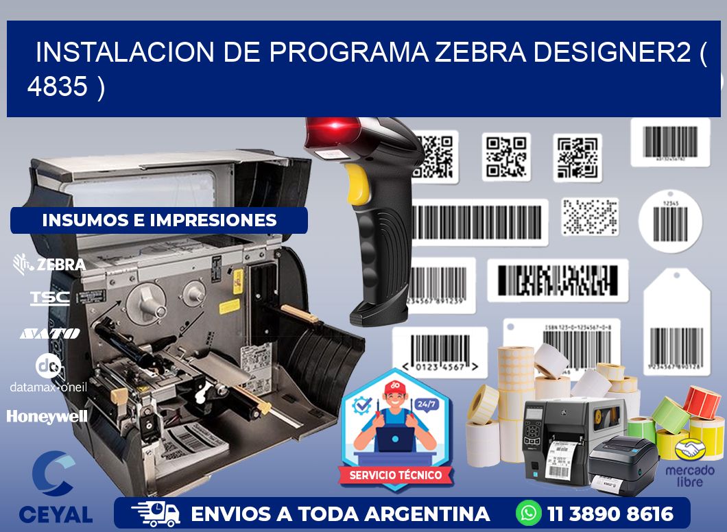 INSTALACION DE PROGRAMA ZEBRA DESIGNER2 ( 4835 )