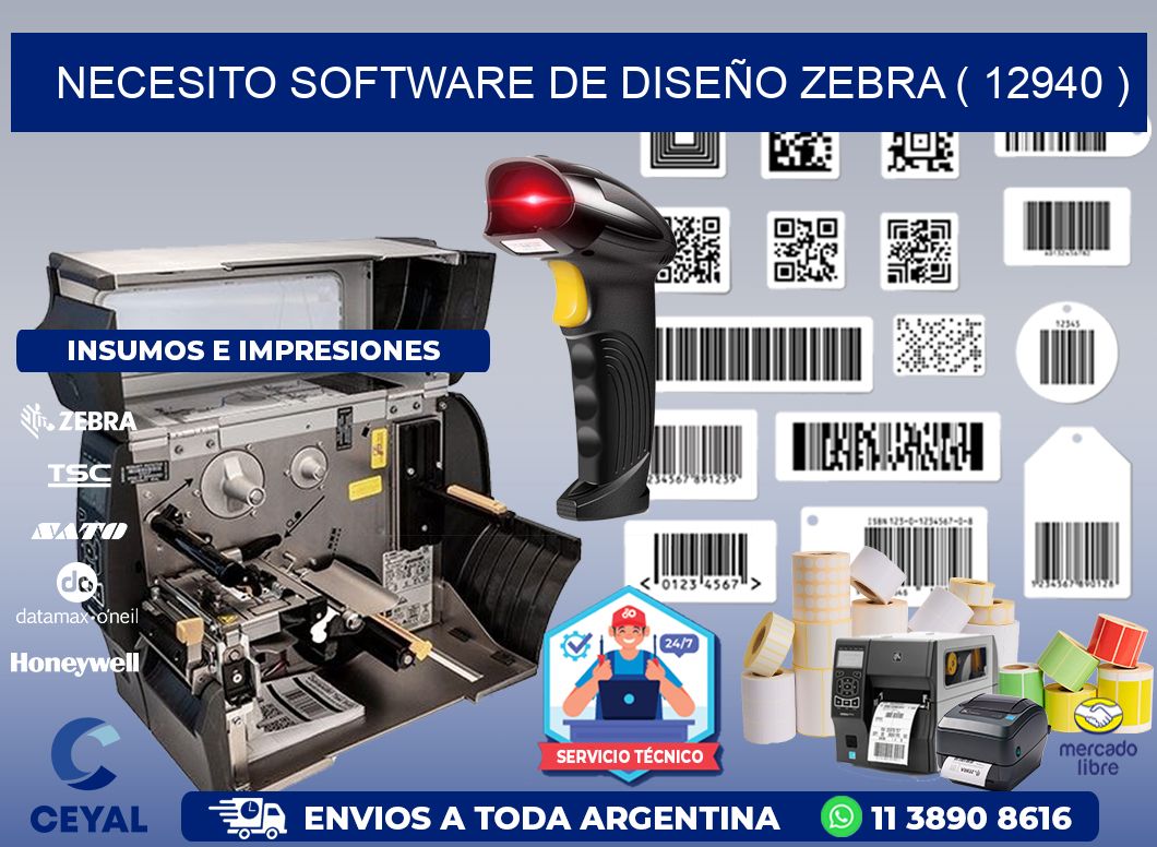 NECESITO SOFTWARE DE DISEÑO ZEBRA ( 12940 )