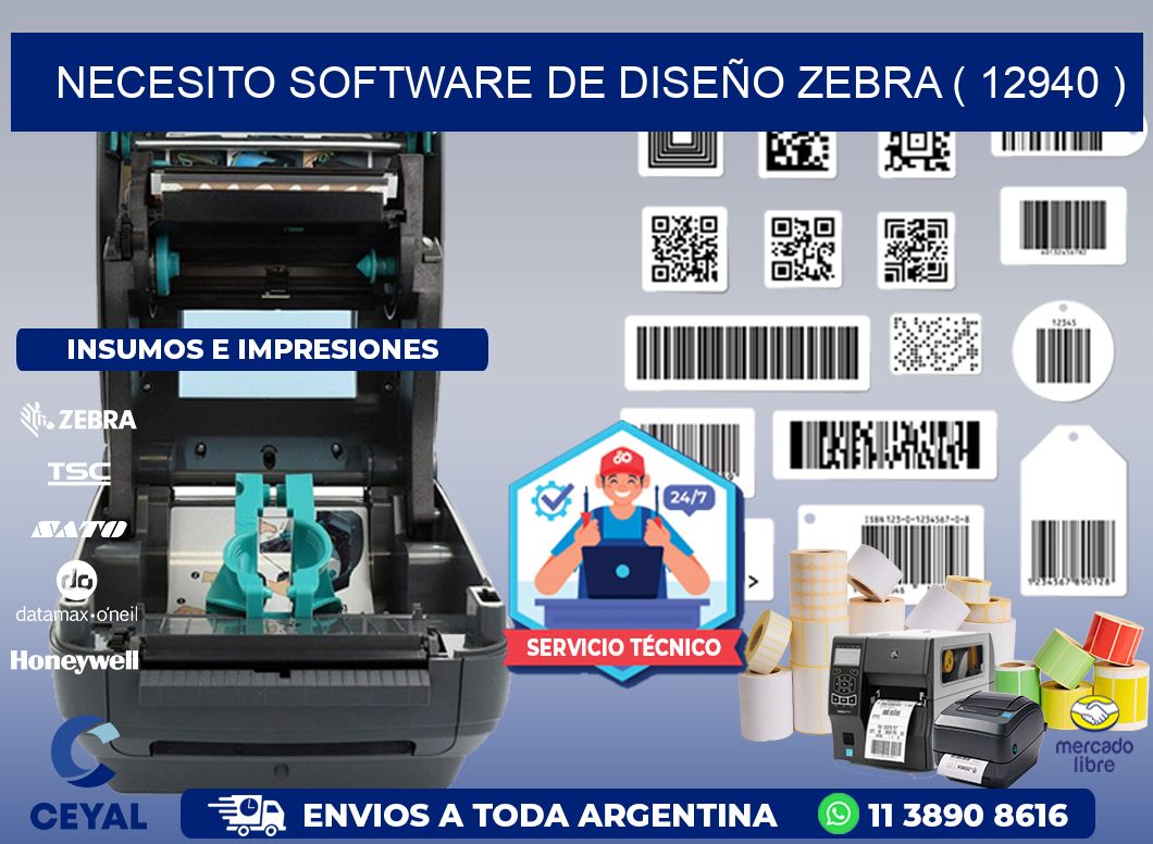 NECESITO SOFTWARE DE DISEÑO ZEBRA ( 12940 )