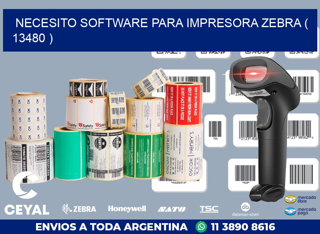 NECESITO SOFTWARE PARA IMPRESORA ZEBRA ( 13480 )