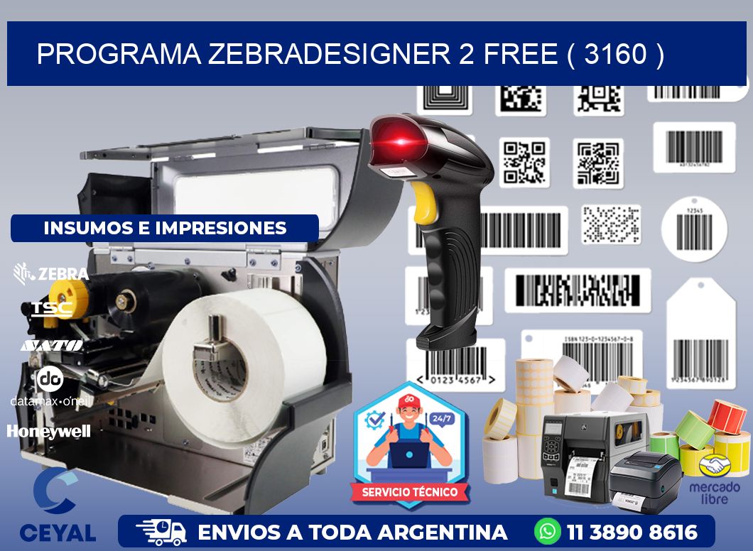 PROGRAMA ZEBRADESIGNER 2 FREE ( 3160 )