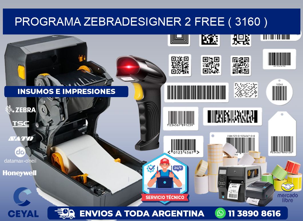 PROGRAMA ZEBRADESIGNER 2 FREE ( 3160 )