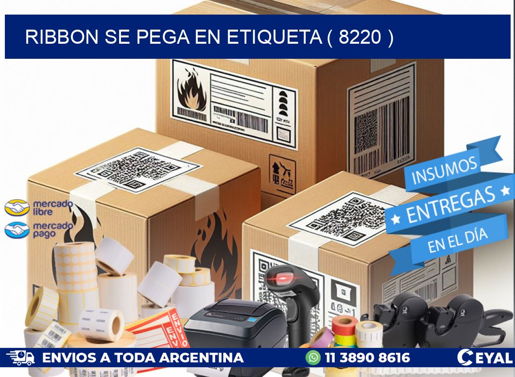 RIBBON SE PEGA EN ETIQUETA ( 8220 )