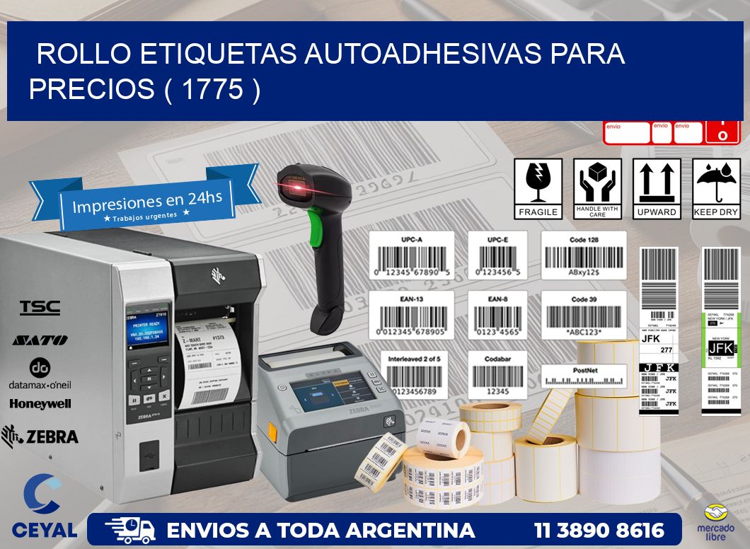 ROLLO ETIQUETAS AUTOADHESIVAS PARA PRECIOS ( 1775 )