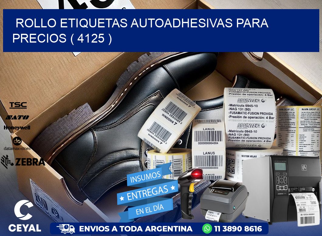 ROLLO ETIQUETAS AUTOADHESIVAS PARA PRECIOS ( 4125 )