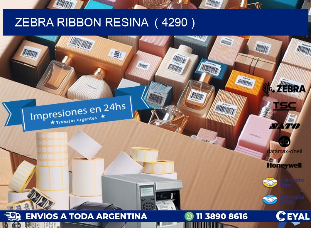 ZEBRA RIBBON RESINA  ( 4290 )