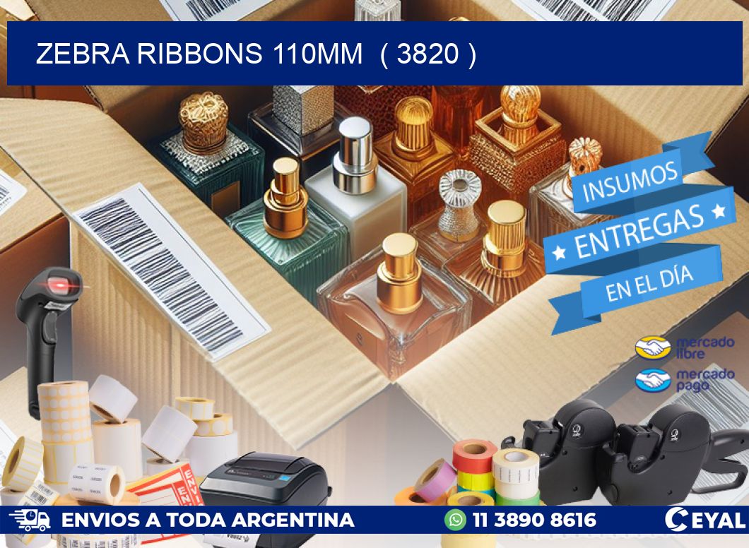 ZEBRA RIBBONS 110MM  ( 3820 )
