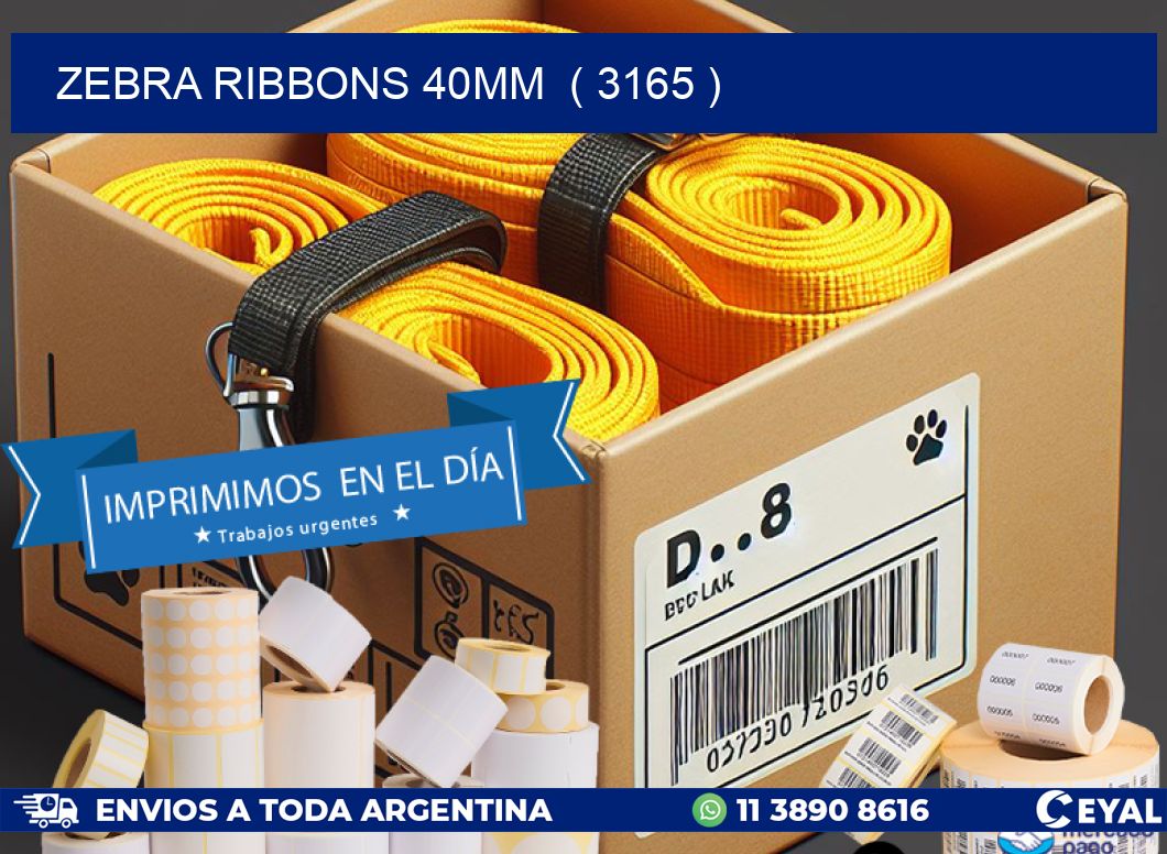 ZEBRA RIBBONS 40MM  ( 3165 )