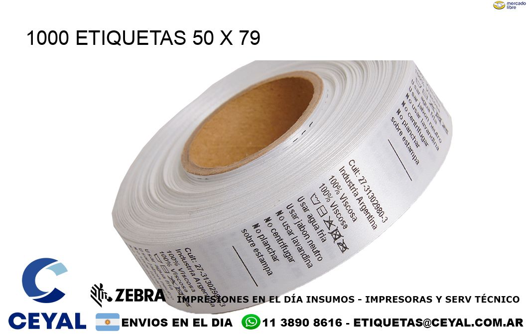 1000 ETIQUETAS 50 x 79