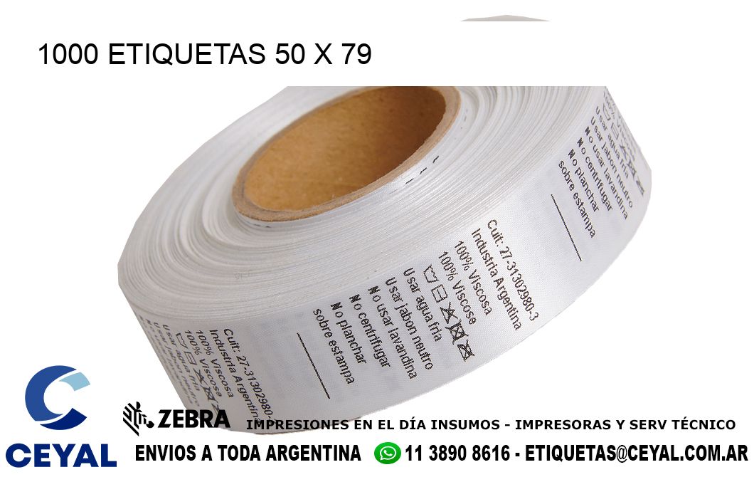 1000 ETIQUETAS 50 x 79