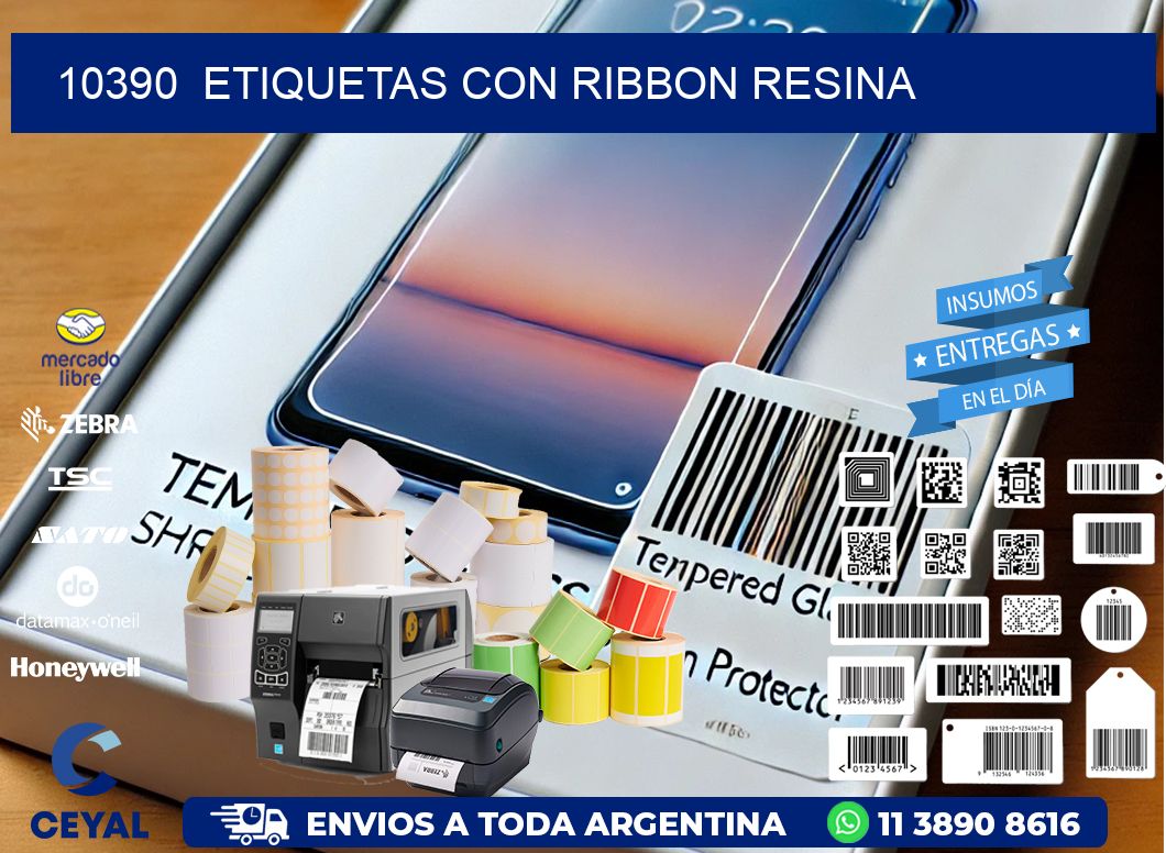 10390  ETIQUETAS CON RIBBON RESINA