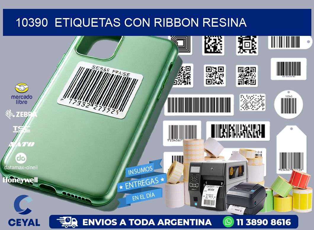 10390  ETIQUETAS CON RIBBON RESINA