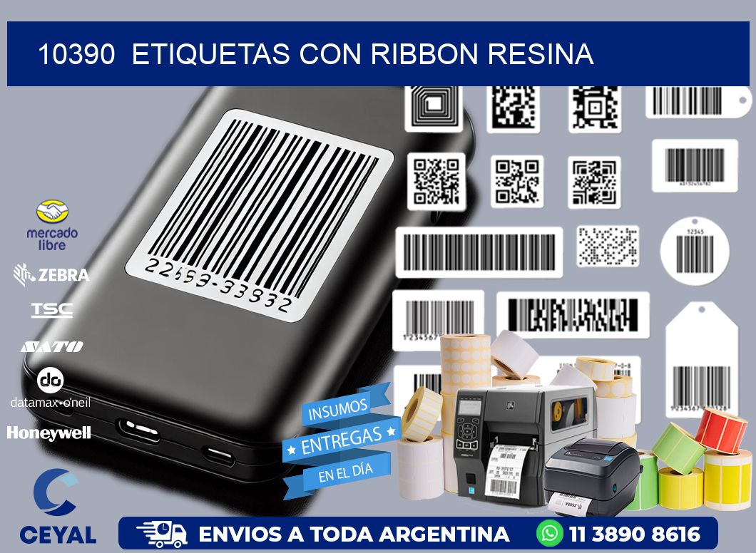 10390  ETIQUETAS CON RIBBON RESINA