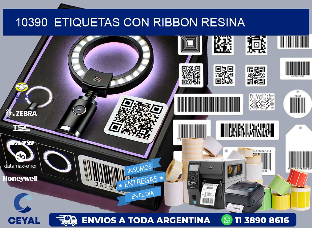 10390  ETIQUETAS CON RIBBON RESINA