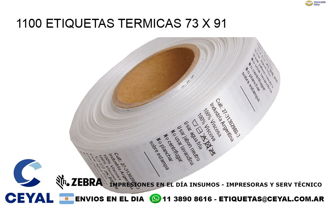 1100 ETIQUETAS TERMICAS 73 x 91