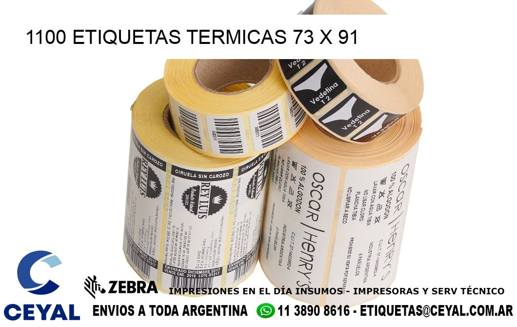 1100 ETIQUETAS TERMICAS 73 x 91