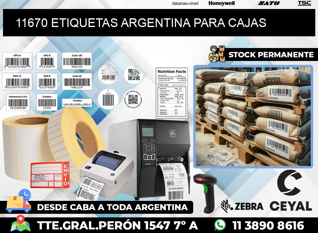 11670 ETIQUETAS ARGENTINA PARA CAJAS