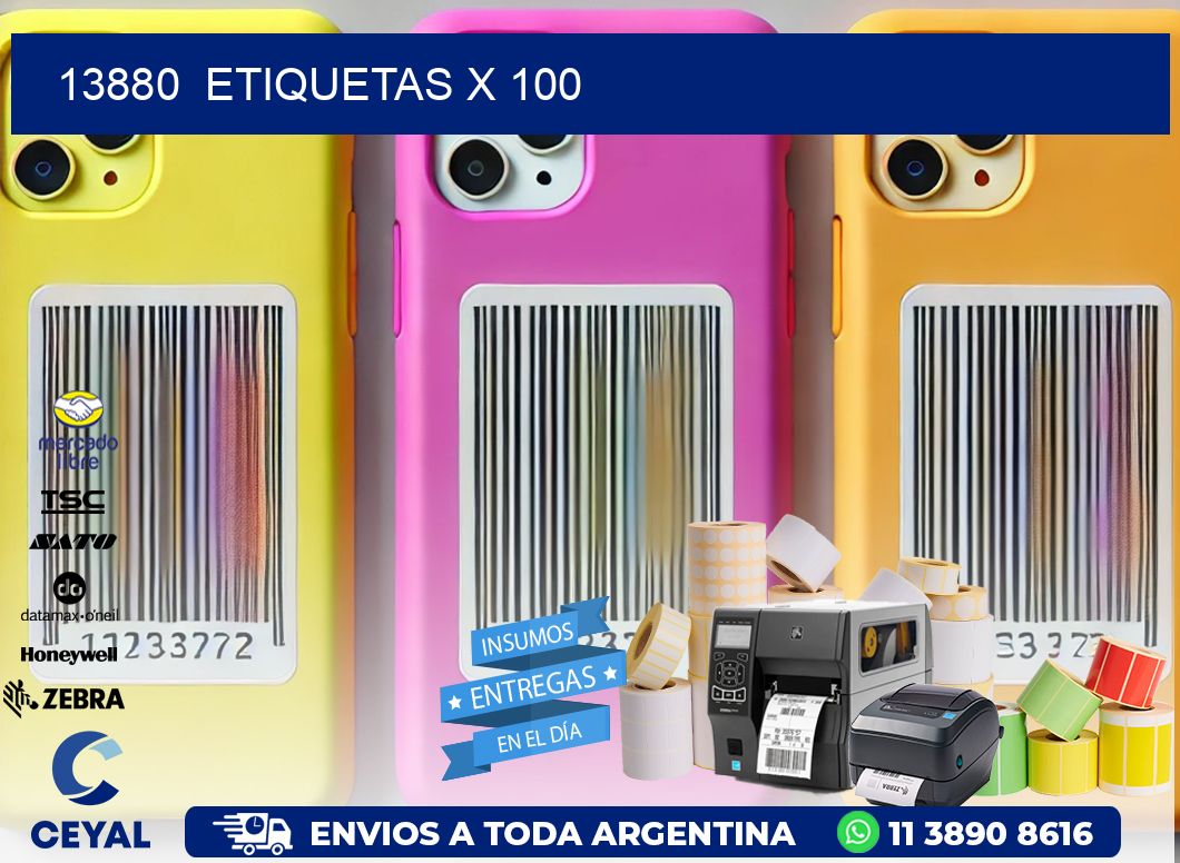 13880  ETIQUETAS X 100
