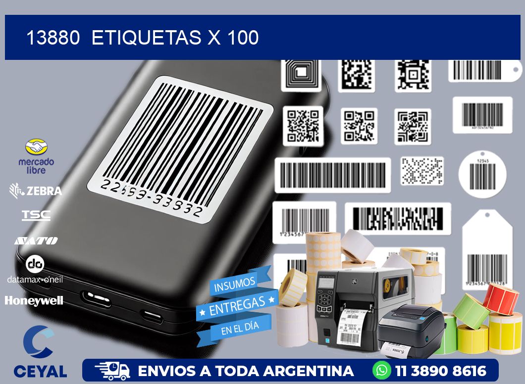13880  ETIQUETAS X 100