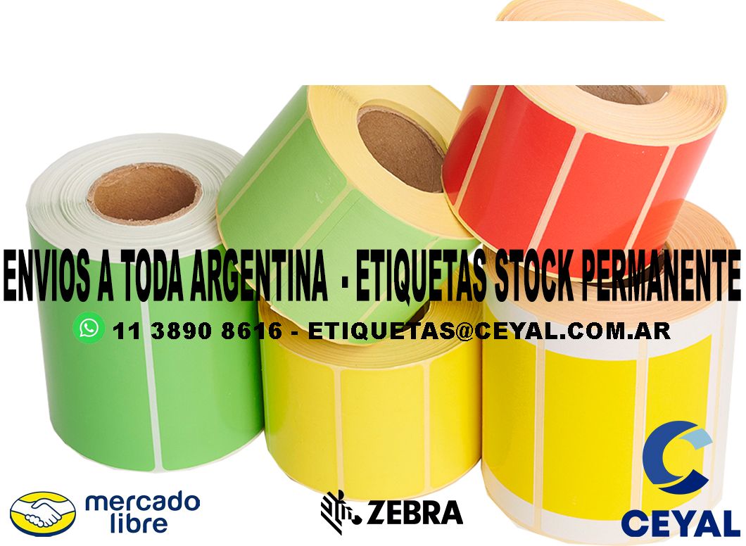 1400 ETIQUETAS PEGATINA 59 x 67 x 5000