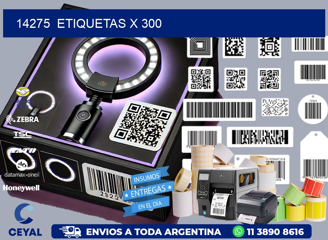 14275  ETIQUETAS X 300