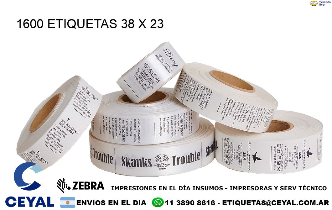 1600 ETIQUETAS 38 x 23