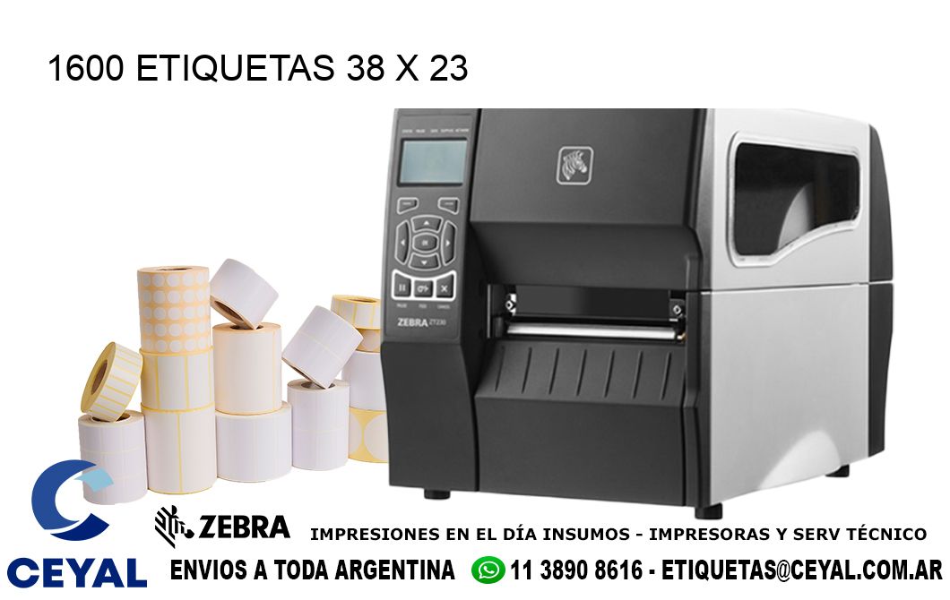 1600 ETIQUETAS 38 x 23