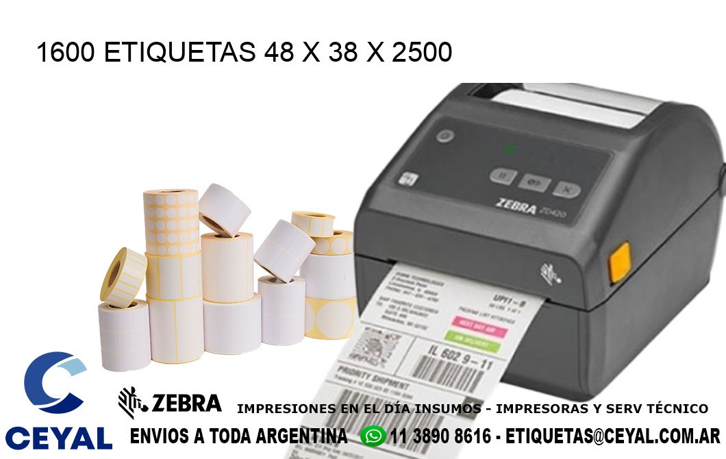 1600 ETIQUETAS 48 x 38 x 2500