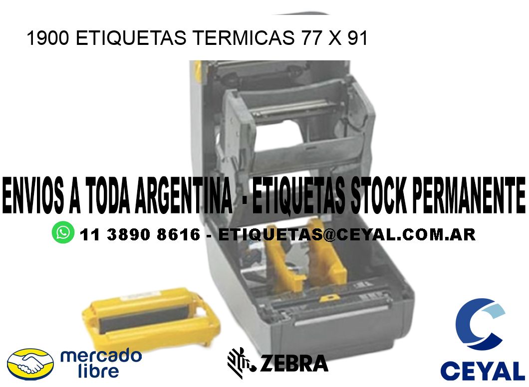 1900 ETIQUETAS TERMICAS 77 x 91