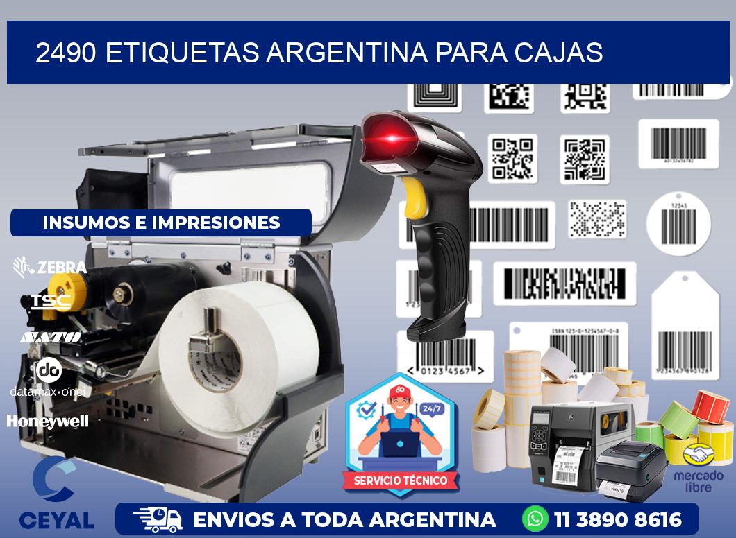 2490 ETIQUETAS ARGENTINA PARA CAJAS