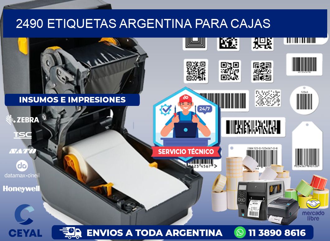 2490 ETIQUETAS ARGENTINA PARA CAJAS