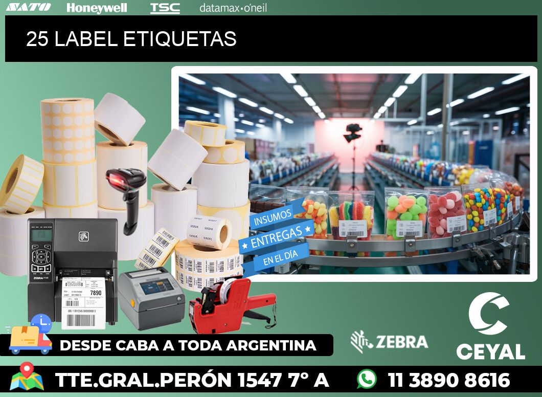 25 LABEL ETIQUETAS