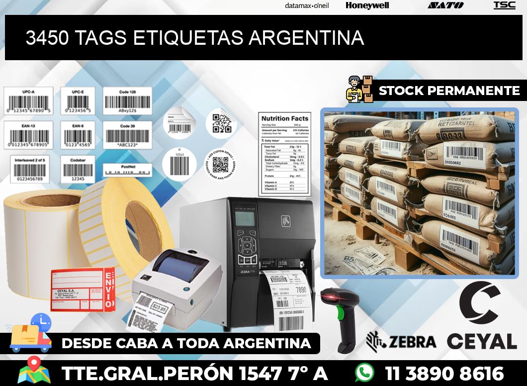 3450 TAGS ETIQUETAS ARGENTINA