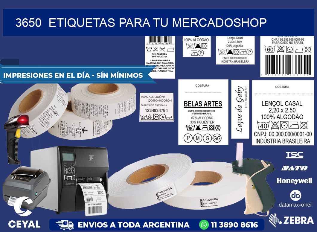 3650  ETIQUETAS PARA TU MERCADOSHOP