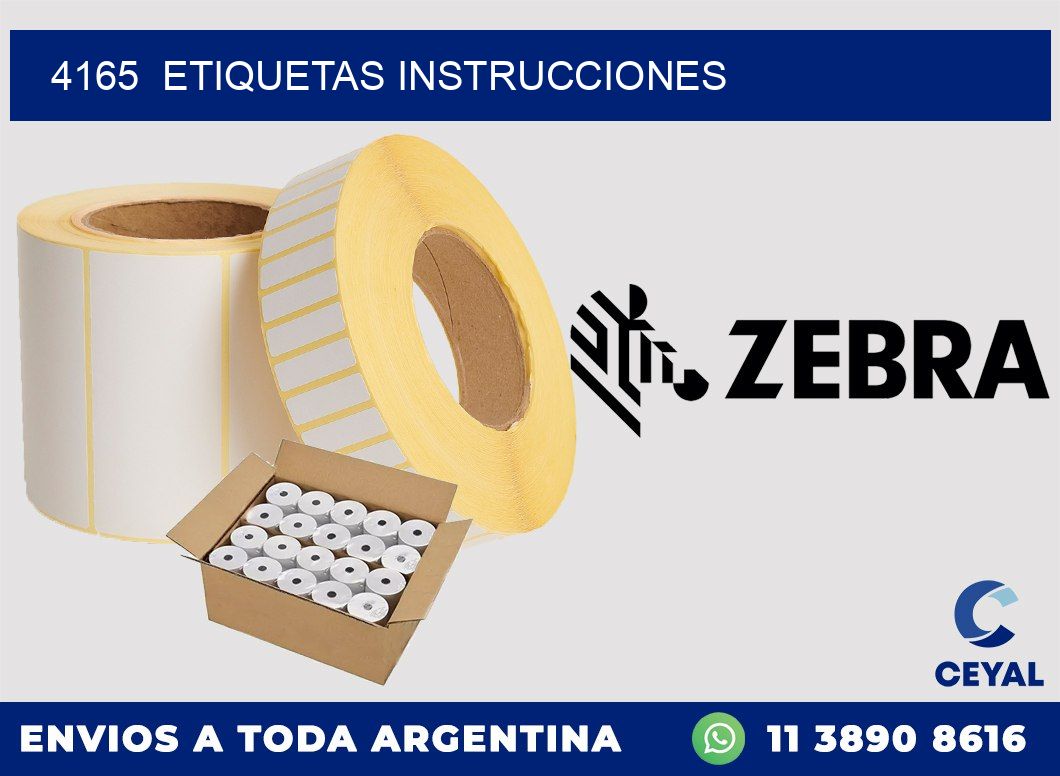4165  ETIQUETAS INSTRUCCIONES