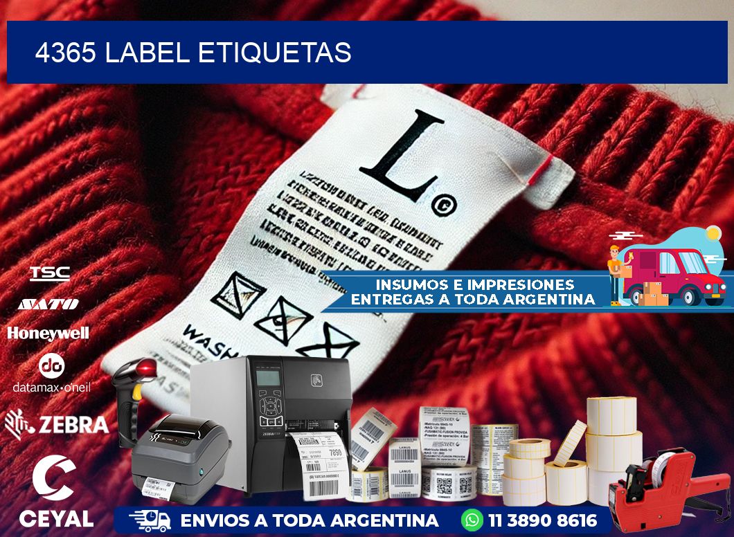 4365 LABEL ETIQUETAS