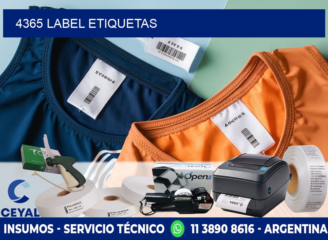 4365 LABEL ETIQUETAS