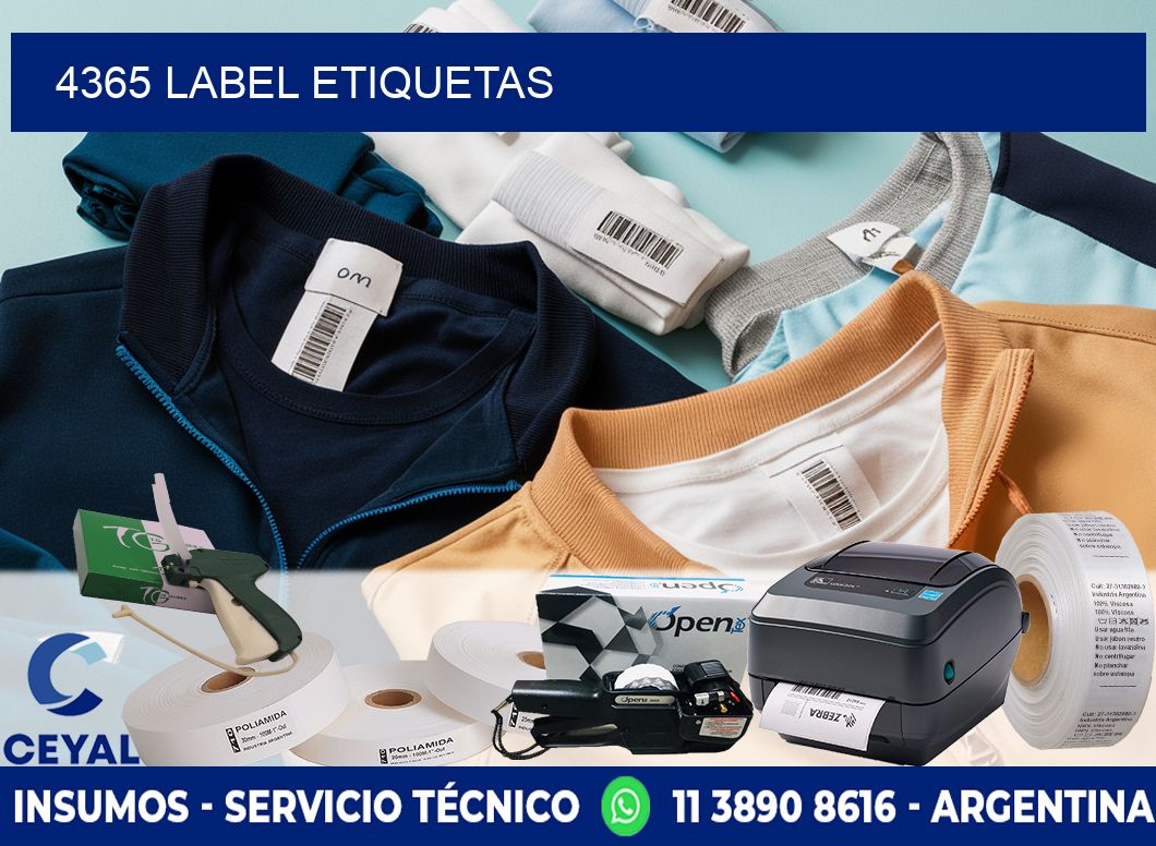 4365 LABEL ETIQUETAS