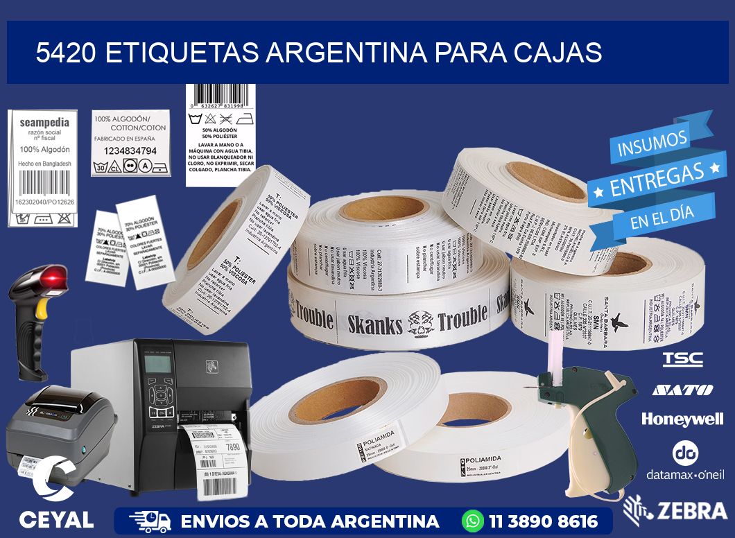 5420 ETIQUETAS ARGENTINA PARA CAJAS