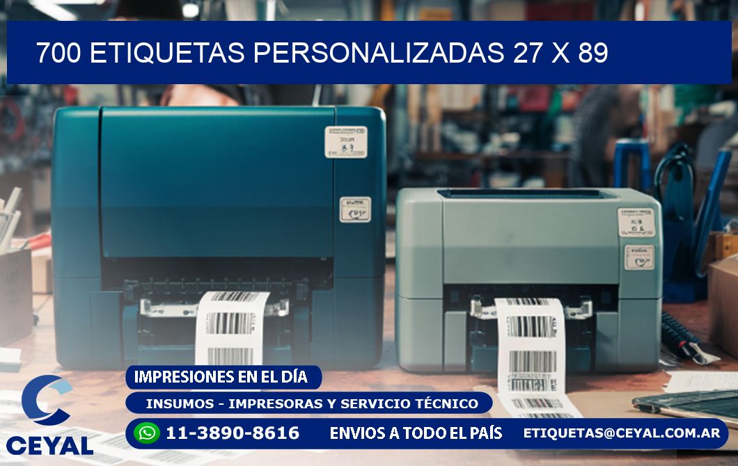 700 ETIQUETAS PERSONALIZADAS 27 x 89