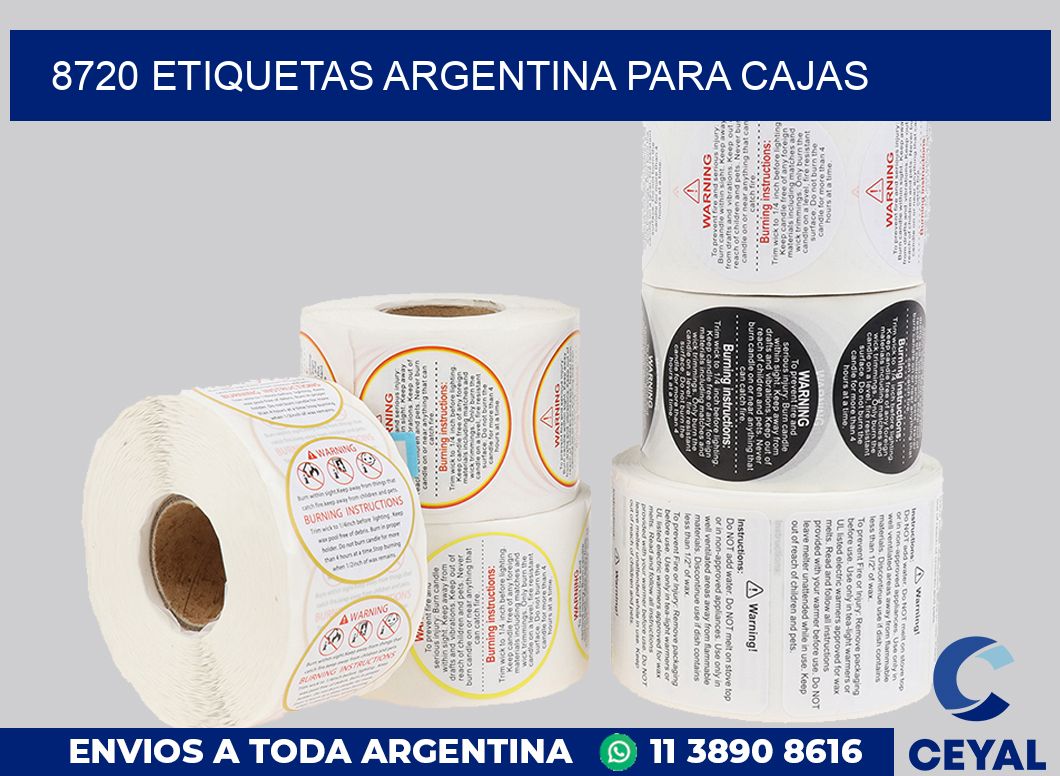 8720 ETIQUETAS ARGENTINA PARA CAJAS