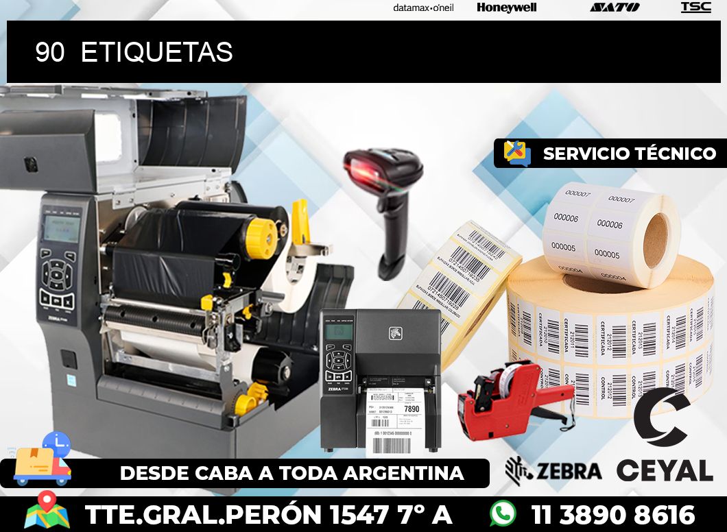 90  ETIQUETAS