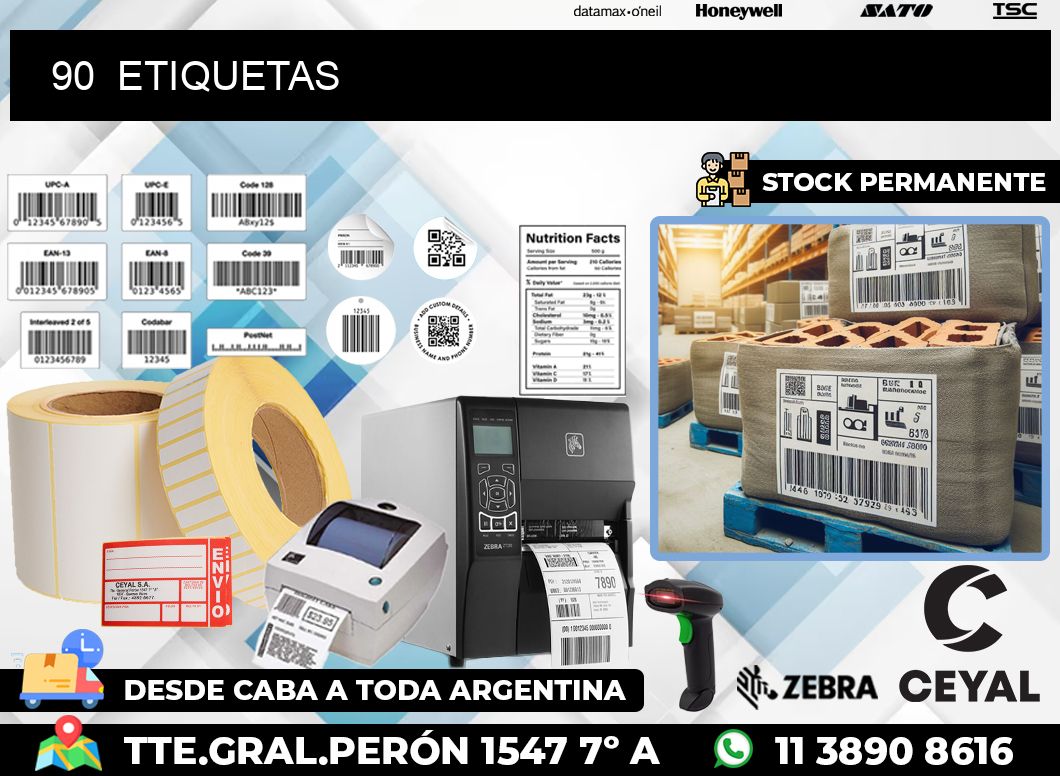 90  ETIQUETAS