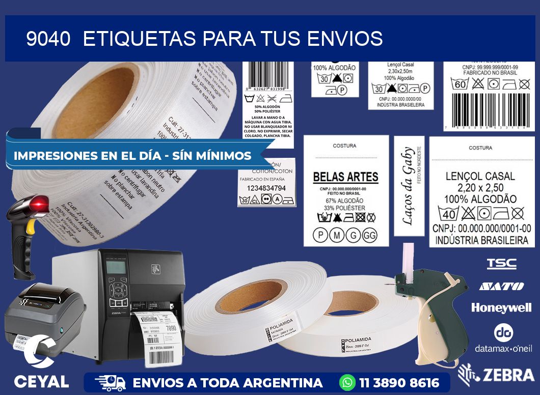 9040  ETIQUETAS PARA TUS ENVIOS