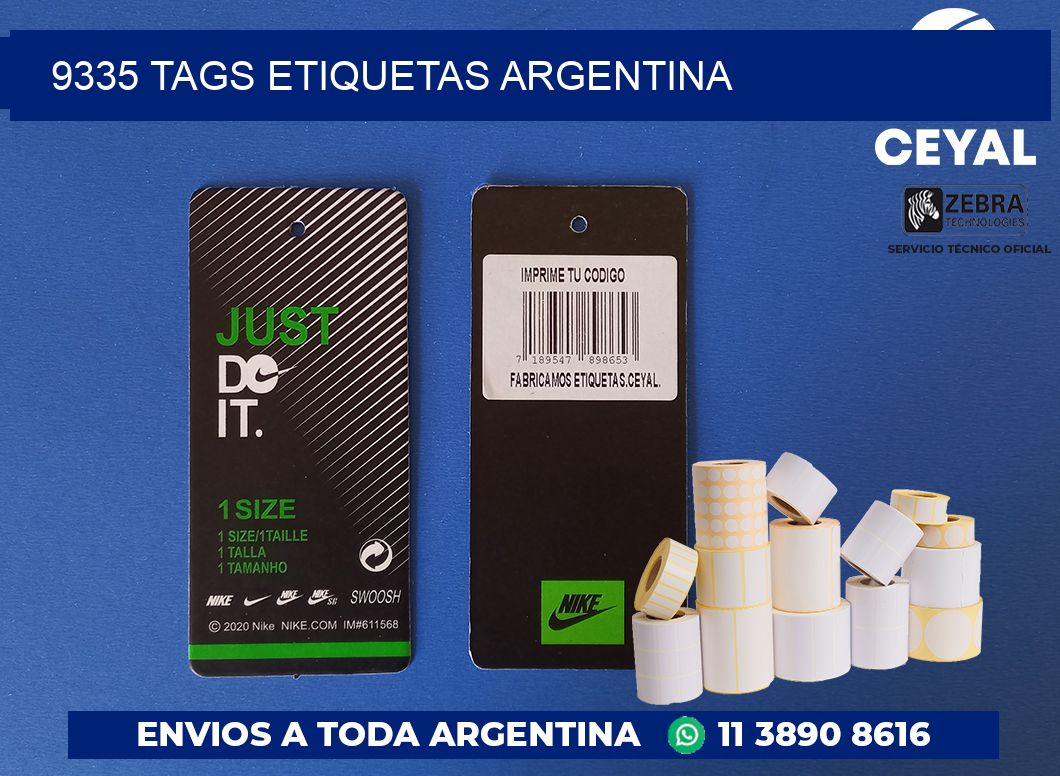 9335 TAGS ETIQUETAS ARGENTINA