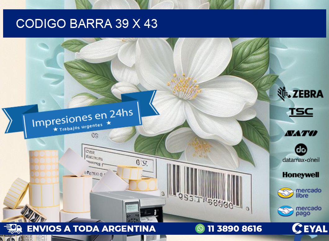 CODIGO BARRA 39 x 43